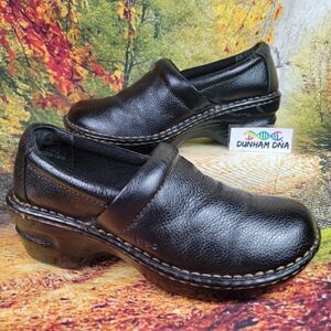 b.o.c. Black Leather Clogs Women's size 6 Slip-On
